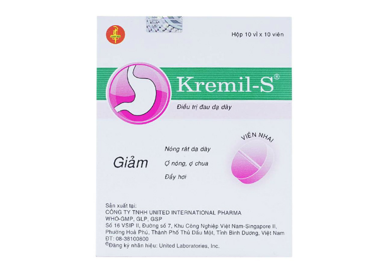 Thuốc Kremil-S điều trị các triệu chứng do viêm loét dạ dày, tá tràng gây ra.