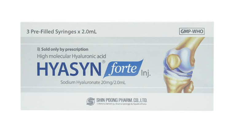Thuốc Hyasyn cung cấp chất nhờn cho khớp, giúp bôi trơn, điều trị chứng thoái hóa khớp.