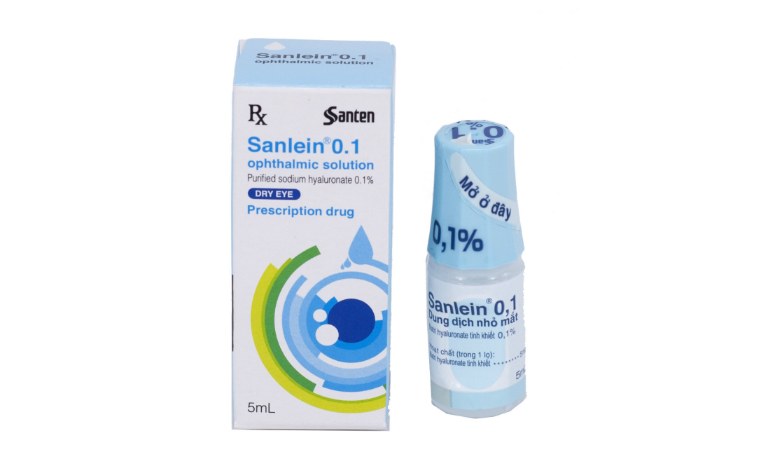 Thuốc Sanlein® 0.1 là thuốc nhỏ mắt có tác dụng làm trơn nhãn cầu. 