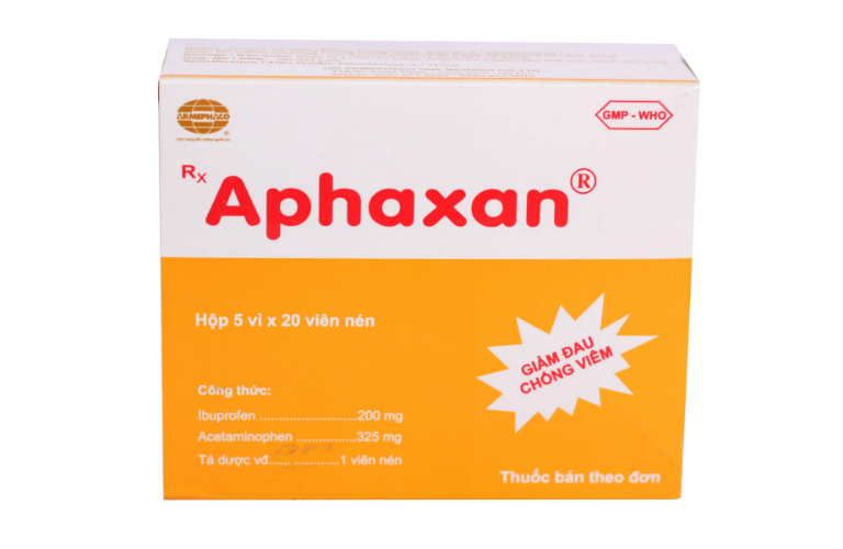 Thuốc Aphaxan được sử dụng để điều trị các cơn đau như đau do bong gân, chấn thương, thấp khớp,...