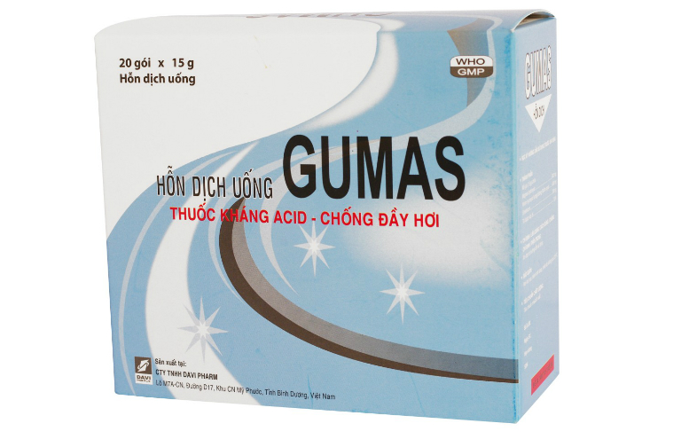 Thuốc Gumas là hỗn dịch điều trị các bệnh về dạ dày, tá tràng và thực quản.