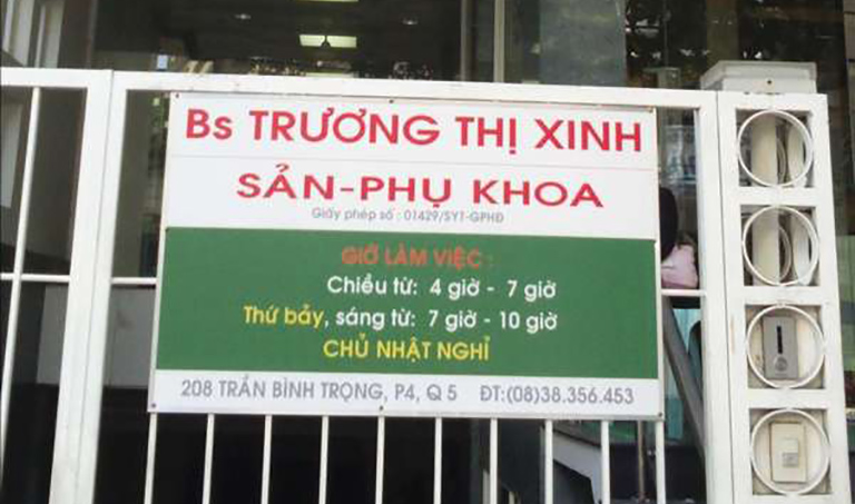 Phòng khám Sản Phụ khoa - Bác sĩ Trương Thị Xinh, 208 Trần Bình Trọng