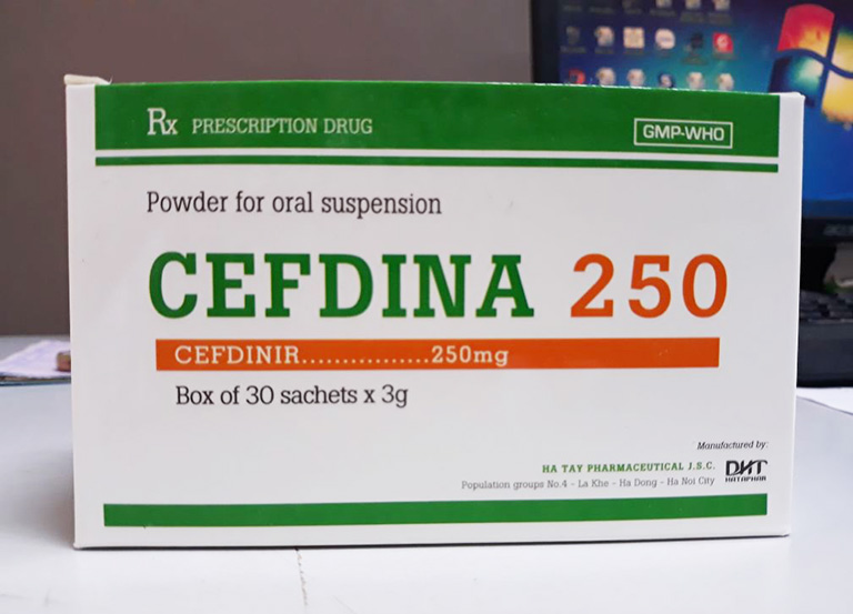 công dụng và thành phần của thuốc Cefdina