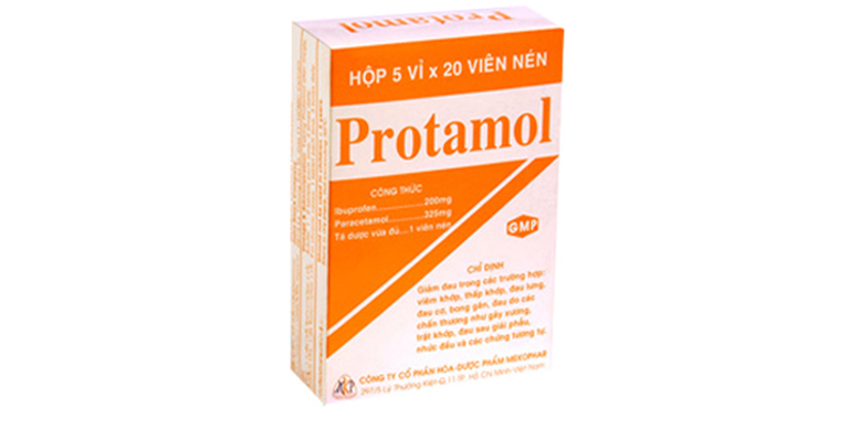 Thành phần chính có trong thuốc Protamol là Ibuprofen và Paracetamol