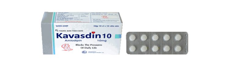 Thuốc Kavasdin được bào chế ở dạng viên nén với hai mức hàm lượng là 5mg và 10mg.