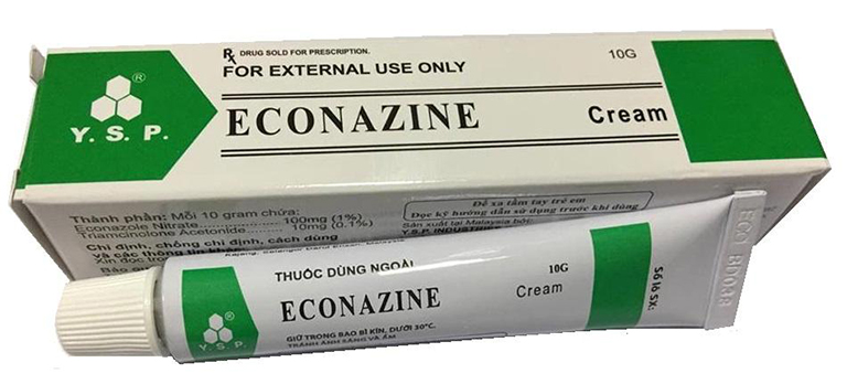 Thuốc bôi ngoài da Econazine có tác dụng chống viêm, diệt nấm, diệt vi khuẩn