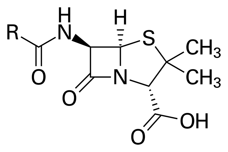 Công thức hóa học của thuốc penicillin