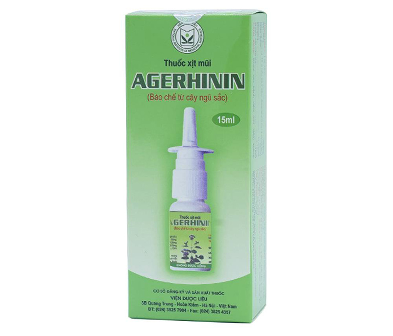 Thuốc xịt mũi Agerhinin điều trị bệnh viêm mũi, viêm xoang dị ứng