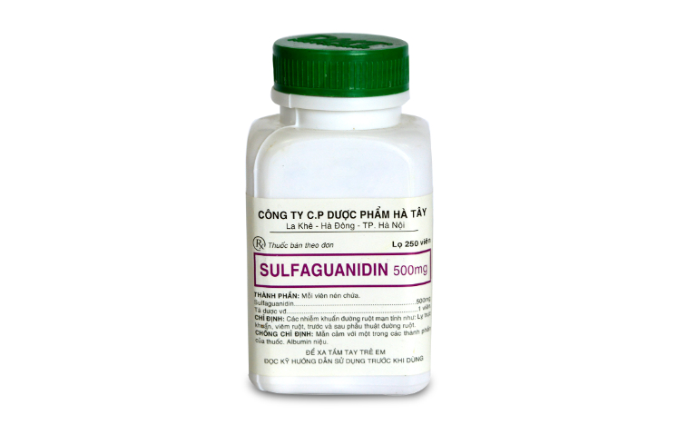 Thuốc Sulfaguanidin là thuốc có công dụng diệt trừ nhiễm khuẩn đường ruột.