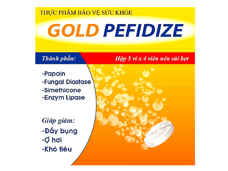 Thực phẩm chức năng Gold Pefidize điều trị các triệu chứng bệnh đường tiêu hóa 
