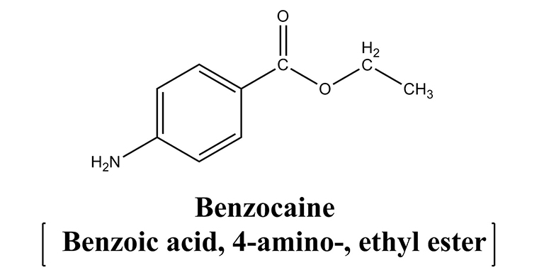 Thành phần hoạt chất benzocaine có trong bao cao su chống xuất tinh sớm