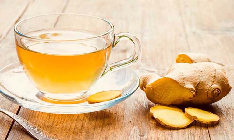 Uống trà gừng chữa đau dạ dày