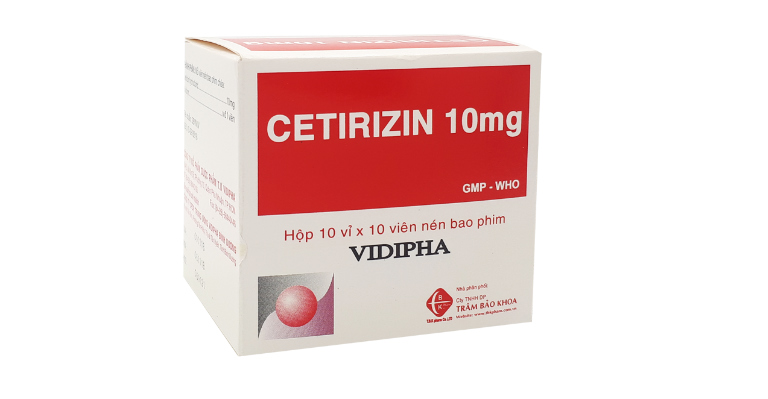 Thuốc Cetirizin là thuốc chống dị ứng mẩn ngứa, không gây buồn ngủ.
