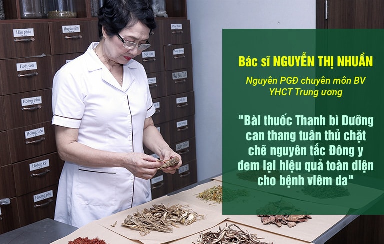 Bác sĩ Nguyễn Thị Nhuần đánh giá cao bài thuốc Thanh bì Dưỡng can thang
