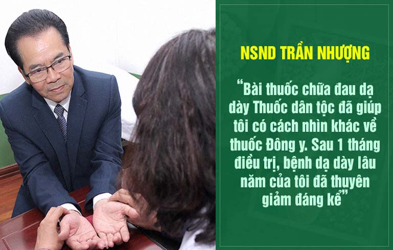 NSND Trần Nhượng chữa đau dạ dày tại Thuốc dân tộc hài lòng về bài thuốc điều trị