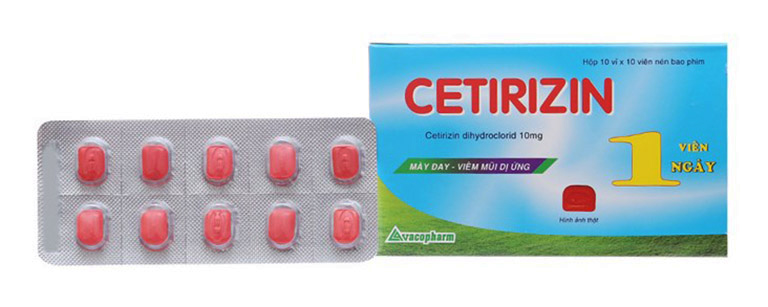 Thuốc Cetirizin có chứa một số thành phần hoạt chất có tác dụng đối kháng với thụ thể H1