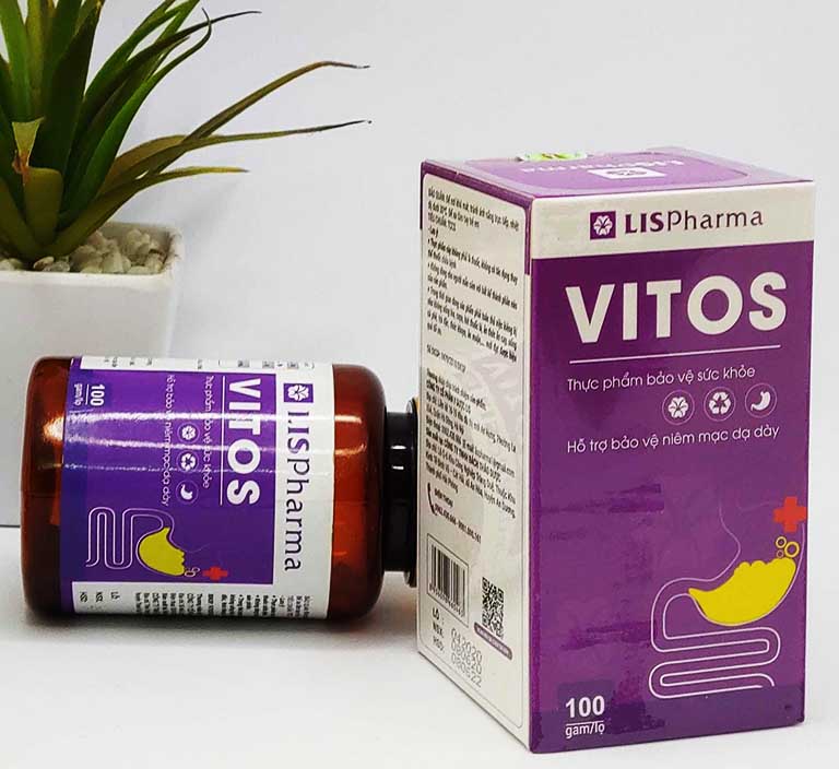 Vitos là thực phẩm chức năng bảo vệ sức khỏe với công dụng hỗ trợ bảo vệ niêm mạc dạ dày