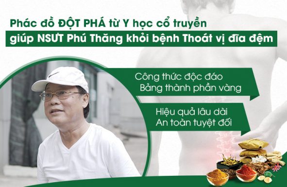 Nghệ sĩ Phú Thăng điều trị dứt điểm thoát vị đĩa đệm tại Trung tâm Thuốc dân tộc