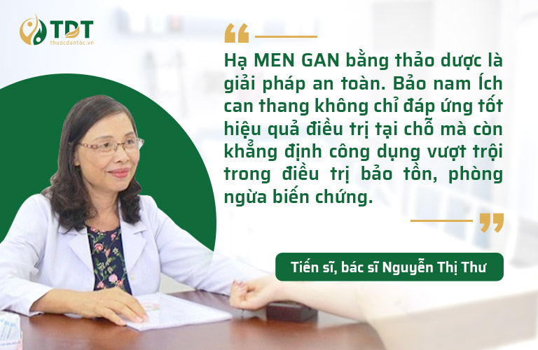 Đánh giá từ bác sĩ Nguyễn Thị Thư về hiệu quả điều trị men gan cao bằng Bảo nam Ích can thang