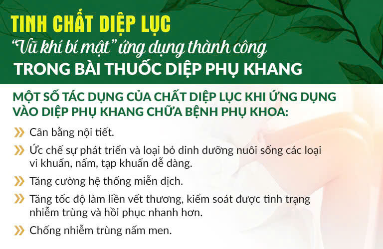 Công dụng tinh chất diệp lục