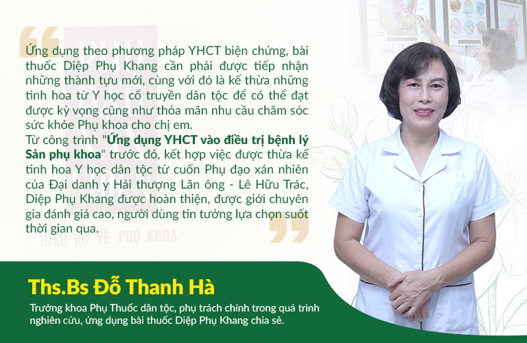 Chia sẻ từ bác sĩ Đỗ Thanh Hà về nguồn gốc bài thuốc Diệp Phụ Khang