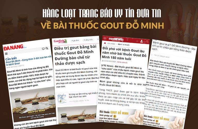 Báo chí đưa tin về bài thuốc Gout Đỗ Minh