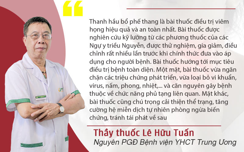 Bác sĩ Lê Hữu Tuấn chia sẻ về bài thuốc