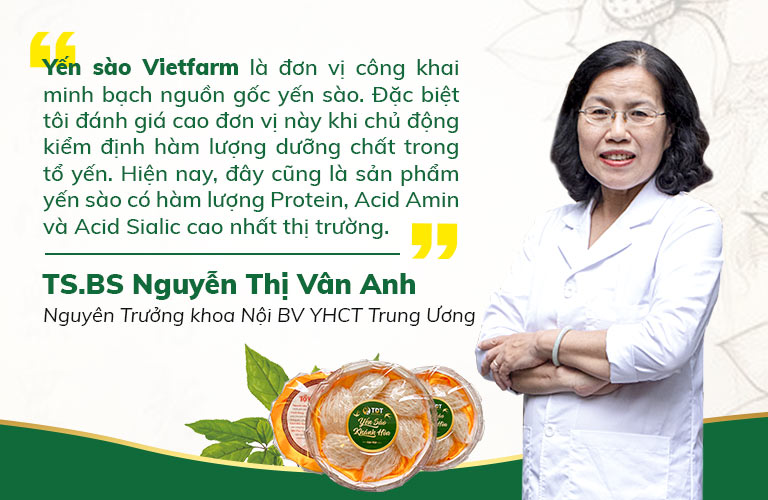 Bác sĩ Vân Anh chia sẻ về Yến sào Vietfarm