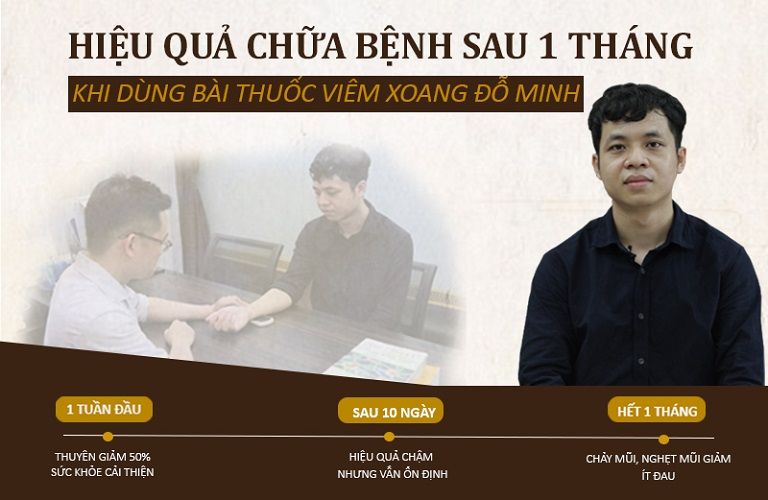 Anh Nguyễn Quang Linh phản hồi về hiệu quả theo từng giai đoạn của bài thuốc Viêm xoang Đỗ Minh