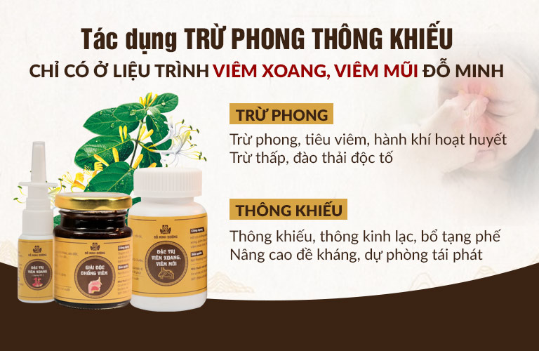 Nguyên lý TRỪ PHONG - THÔNG KHIẾU của bài thuốc Viêm xoang Đỗ Minh Đường