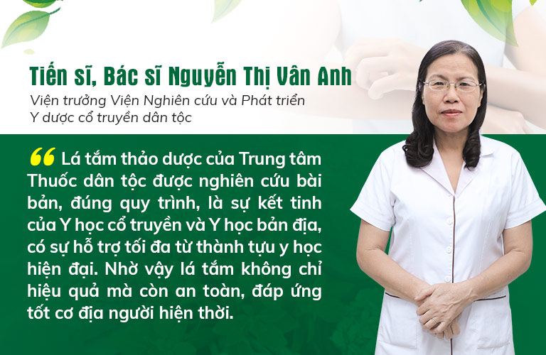 Nhận định của Tiến sĩ, Bác sĩ Nguyễn Thị Vân Anh về bài lá tắm