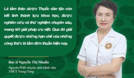 Bác sĩ Nguyễn Thị Nhuần đánh giá cao công thức Lá tắm Thuốc dân tộc