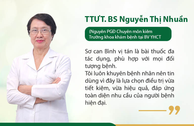 BS Nguyễn Thị Nhuần đánh giá về Sơ can Bình vị tán