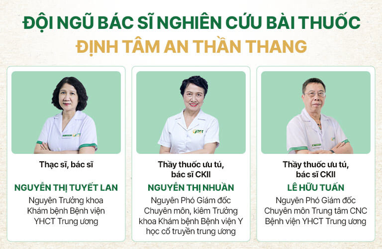 Định tâm An thần thang được nghiên cứu bởi đội ngũ chuyên gia đầu ngành