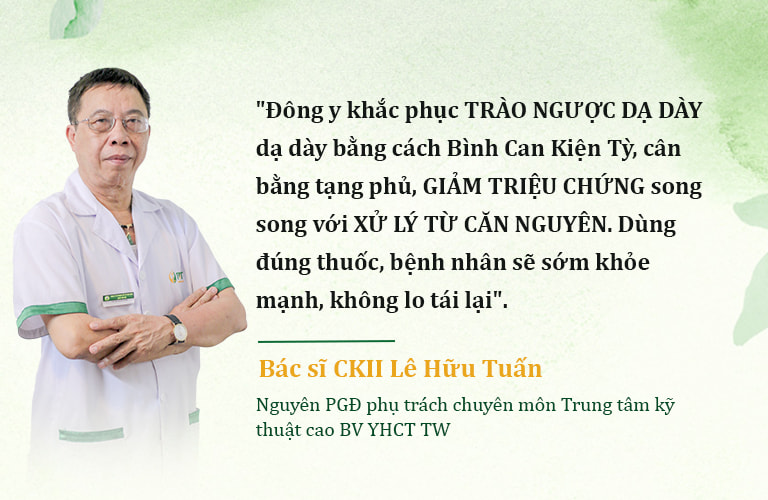 Nguyên tắc xử lý trào ngược dạ dày áp dụng trong bài thuốc